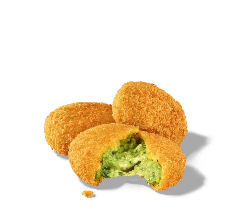3 crocchette con spinaci e Parmigiano Reggiano