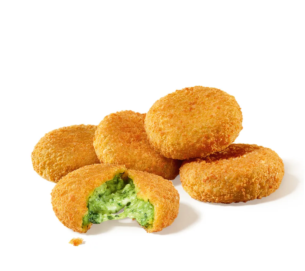 5 crocchette con spinaci e Parmigiano Reggiano